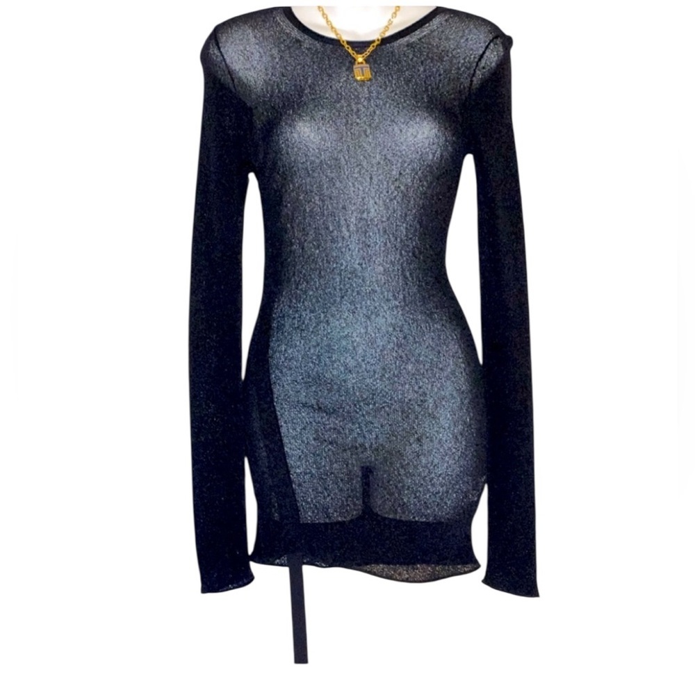 Helmut Lang  Crepe Drawstring Sweater
